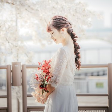 お台場海浜公園での桜フォト