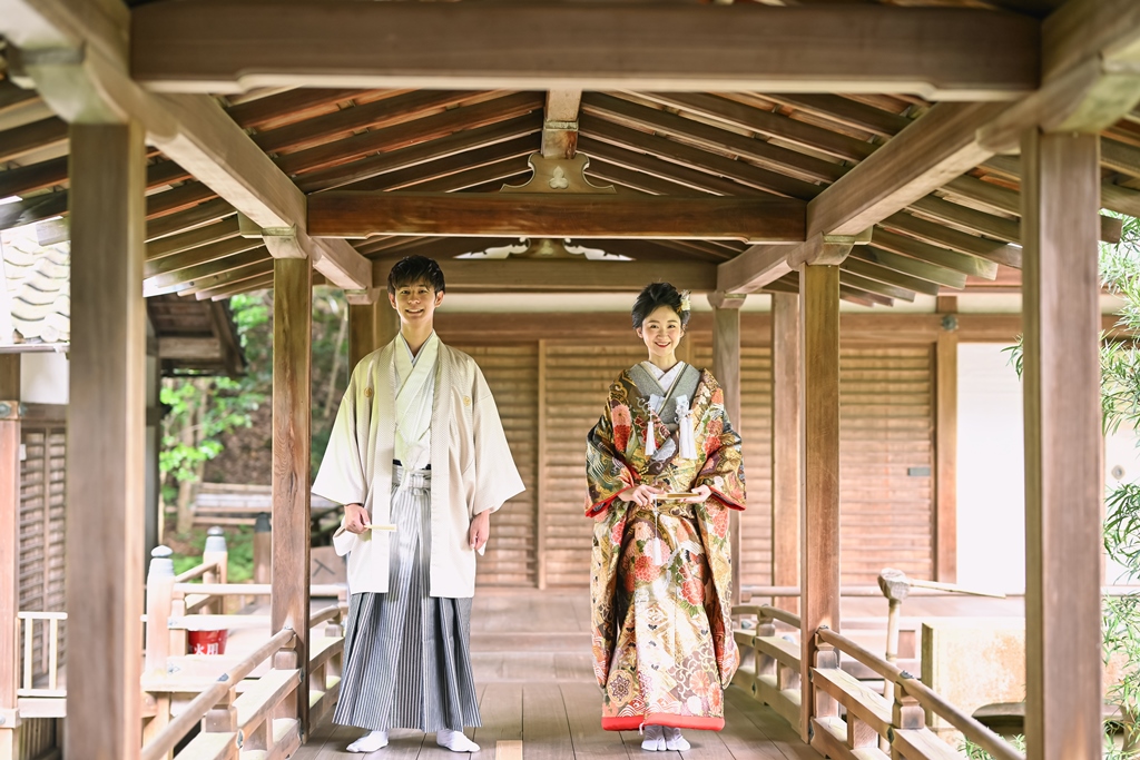 毘沙門堂で撮った結婚写真